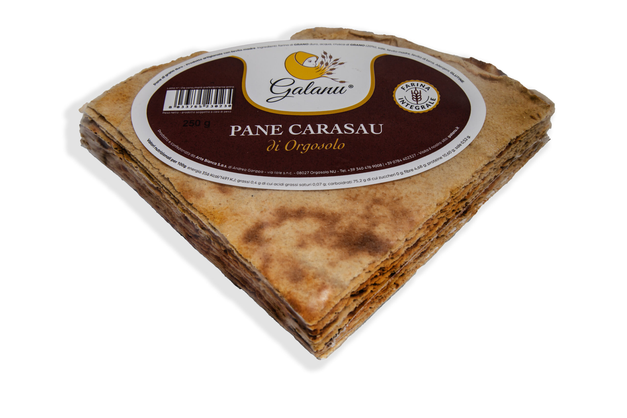 Pane Carasau INTEGRALE “Formato Spicchio” - 500 g